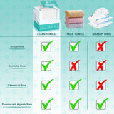 Ditoi Disposable Face Towels, Biodegradable Facial Towels, Super Soft and Thick Clean Towels XL, Makeup Remover Dry Wipes, Face Cloths for Sensitive Ditoi