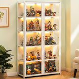 BYSIECD Acrylic Curio Display Cabinet with 5-Tier Shelves for Organising Collectibles and Toys BYSIECD