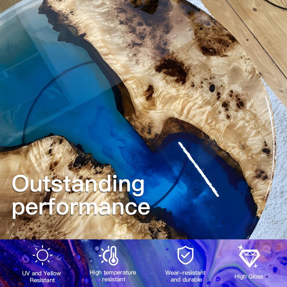 GRLELOU 17OZ Clear Resin Epoxy Resin Kit, Not Yellowing&Bubble Free Self-Leveling Coating& Casting Resin for Art Crafts, Jewelry Making,Resin GRLELOU