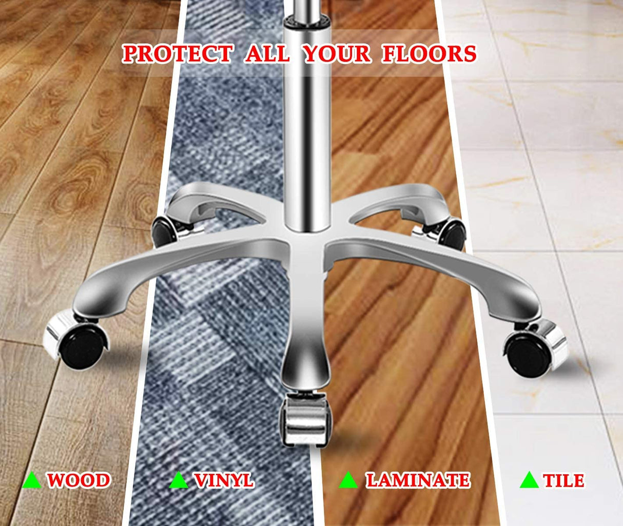 Ainilaily Rolling Stool for Shop Work Medical Tattoo Salon Lash,Heavy Duty Esthetician Hydraulic Chair Stool with Wheels (Black,with Foot Rest) Ainilaily