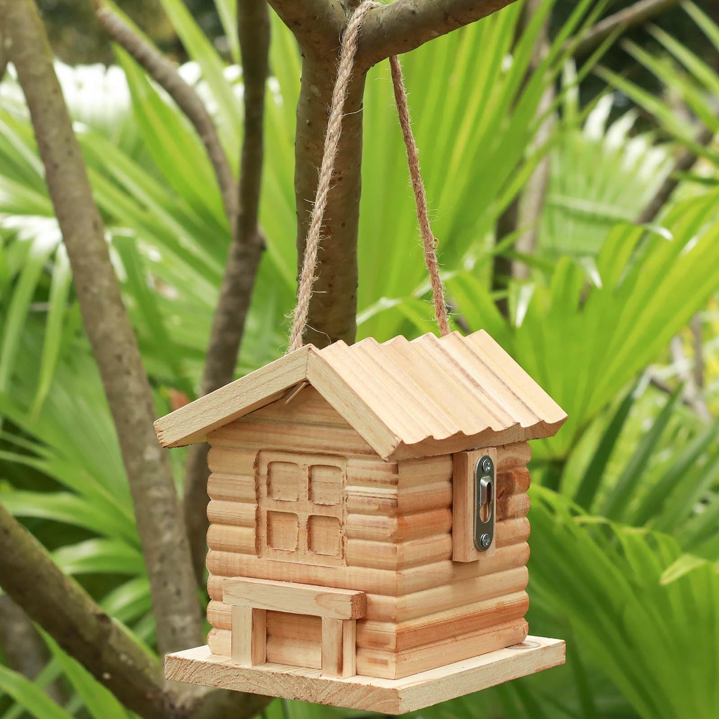 STARSWR Bird House Outside,Outdoors Bird House for Bluebird Finch Cardinals Hummingbird,Small Hanging Wooden Bird House Clearance