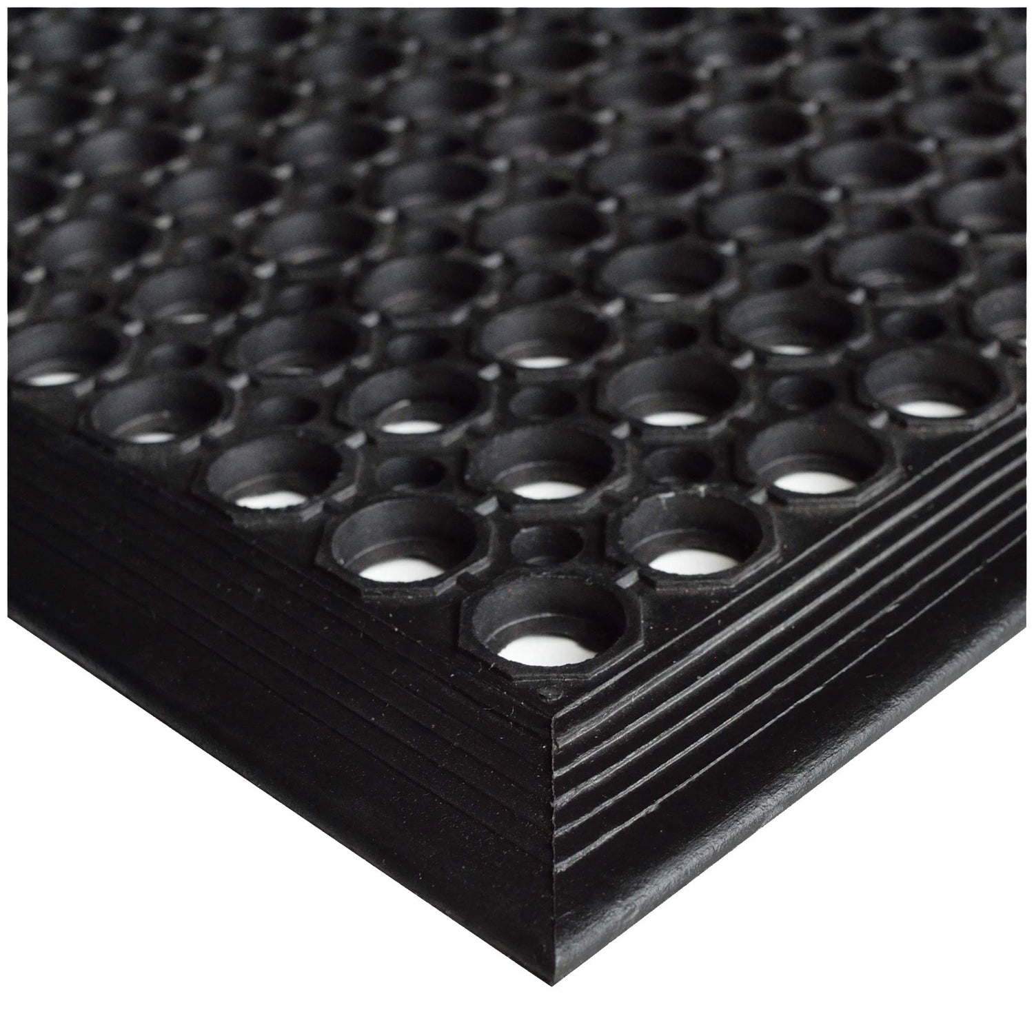 UNIMAT-Anti-Fatigue Outdoor Rubber Drainage with Non-Slip Backing Heavy Duty Mat for Restaurant Industrial Use-3'x 5' Black Mat-Ideal Bar Accessory UNIMAT Innovation in surfaces