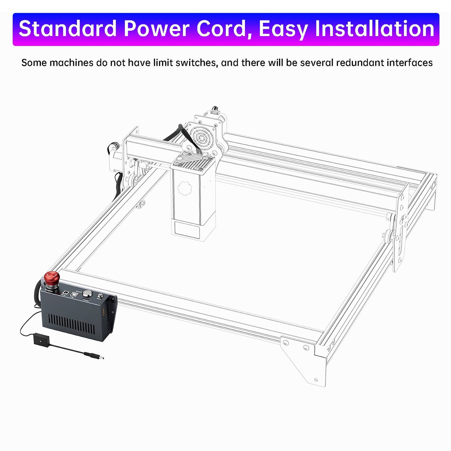 ATOMSTACK AIC1 Air Assist Automatic Control Kits for Frame-Shaped Laser Engraver, Auto ON/Off Air Assist for LightBurn M7, Support Offline Engraving, ATOMSTACK