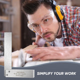 Machinist Square Set, 2, 3, 4 and 6 Squares Machinist Square Mechanical Engineer Steel Square High Precision 90 Degree Wide Base Square Tool L-type Frienda