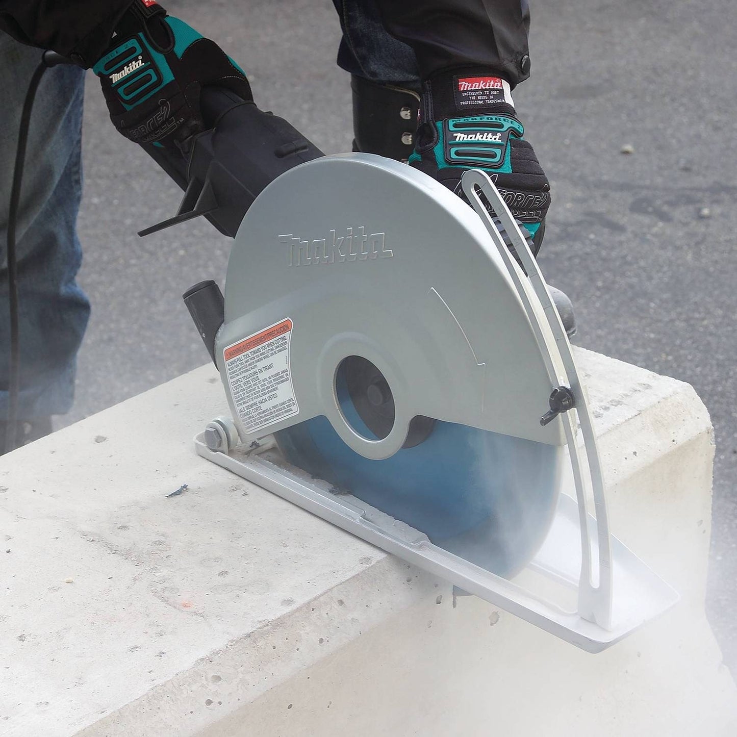 Makita 4114X 14" SJS™ Electric Angle Cutter, with 14" Diamond Blade - WoodArtSupply