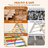 5 in 1 Pikler Triangle Set, Wooden Montessori Climbing Toys, Toddler Indoor Playground, Foldable Baby Climbing Toys, Kids Jungle Gym with Ramp, Arche Wanmwill
