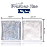 YGDZ White Glitter, Silver Glitter 200G, Extra Fine Glitter for Craft, Holographic Glitter, Snow Glitter, Festival Glitter, Clear Glitter, Glitter YGDZ