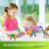 Dino Models, Clay Craft Kit - Dinosaur Arts and Crafts for Kids- Build a Dinosaur Gifts for Boys & Girls - Build 4 Dinos with Air Dry Magic Modeling Dan&Darci