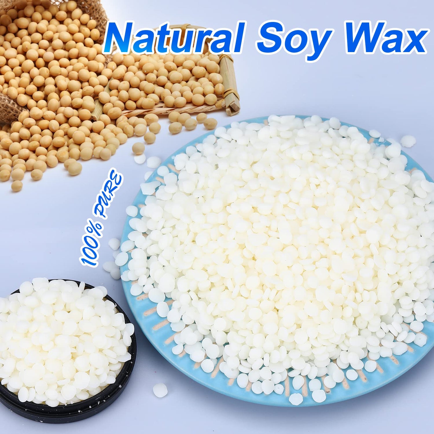 SAEUYVB Candle Making Kit,Easy to Make Colored Candle Soy Wax Kit,Including Soy Wax, Wicks,Melting Pot, Tins and More SAEUYVB