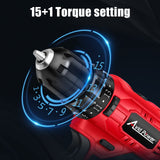 AVID POWER 20V Cordless Drill Set 320 In-lbs Torque Power Drill/Driver Kit with 41pcs Accessories and Drill Brush, 2 Variable Speed, 3/8'' Keyless AVID POWER