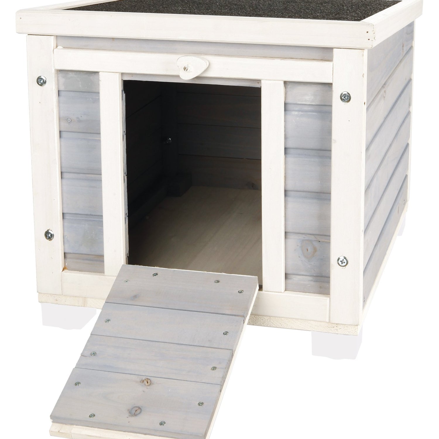 TRIXIE natura Weatherproof Small Outdoor Pet Home, Cat House, Rabbit House, Shelter for Feral Cats or Small Animals TRIXIE