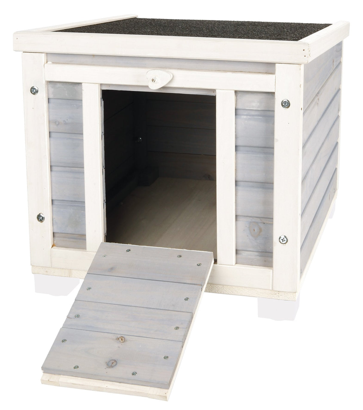 TRIXIE natura Weatherproof Small Outdoor Pet Home, Cat House, Rabbit House, Shelter for Feral Cats or Small Animals TRIXIE