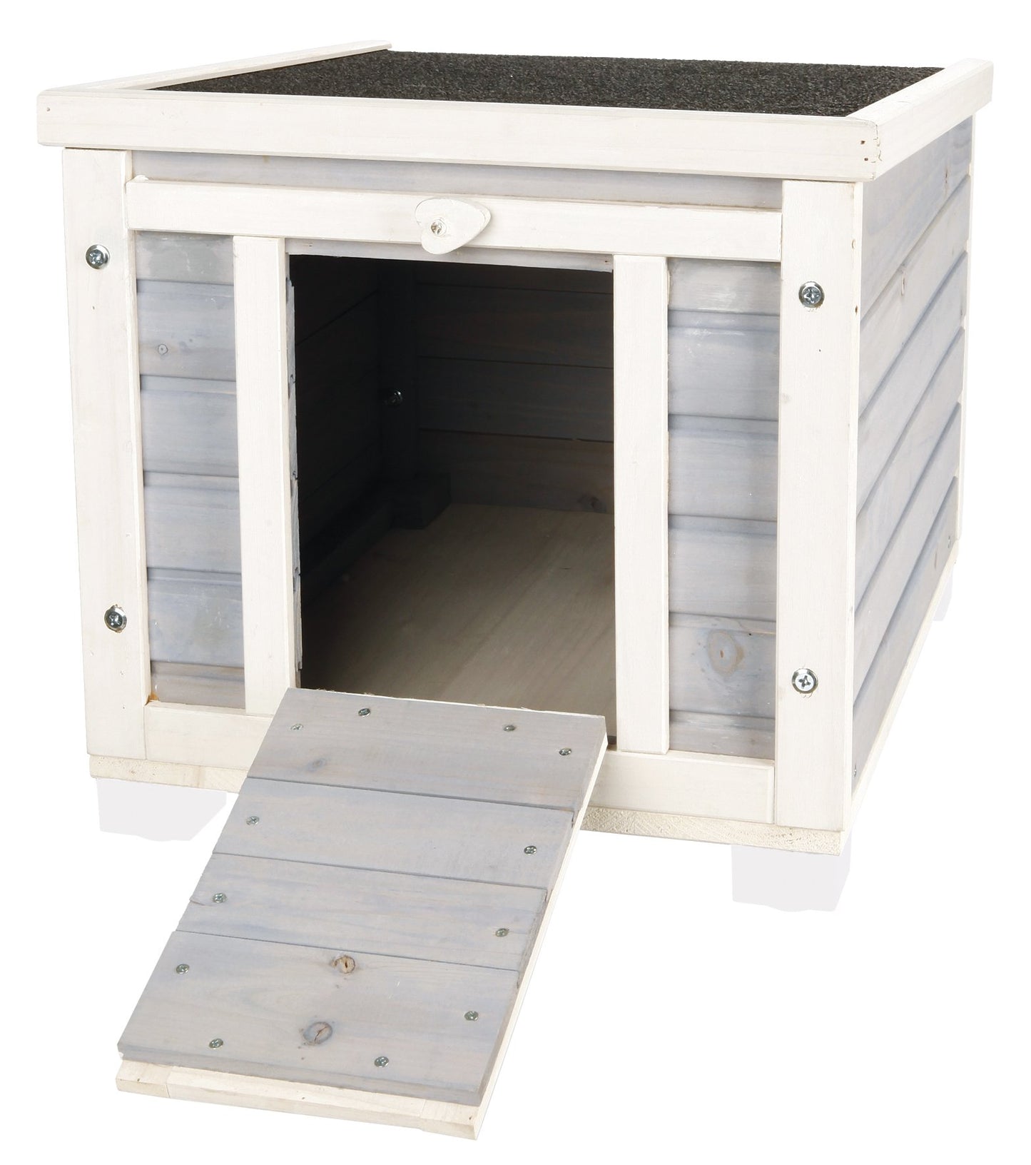 TRIXIE natura Weatherproof Small Outdoor Pet Home, Cat House, Rabbit House, Shelter for Feral Cats or Small Animals - WoodArtSupply