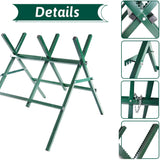 FLITURE Saw Horses Heavy Duty Folding Saw Horses Metal Log Holder for Cutting Saw Horse Adjustable Sawhorse Support 260LB Weight Capacity FLITURE