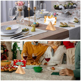 CHGCRAFT 10Pcs Triangle Wood Photo Holder Table Numbers Sign Holders Wooden Place Card Holders Name Photo Picture Holders for Wedding Party Birthday, CHGCRAFT