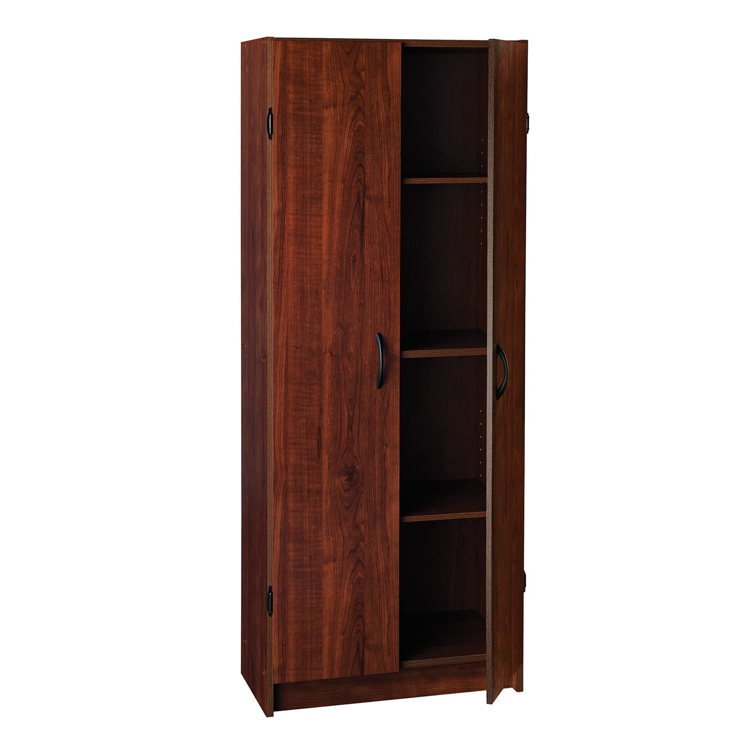 ClosetMaid Pantry Cabinet Cupboard with 2 Doors Adjustable Shelves, Standing, Storage for Kitchen, Laundry or Utility Room, Dark Cherry ClosetMaid