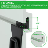 RELIANCER PVC Slat Wall Panels,4ft by 8ft (32 sqft) Garage Wall Organizer Storage System,Interlocking Slatwall Paneling Sheets,Workshop Slatwall RELIANCER