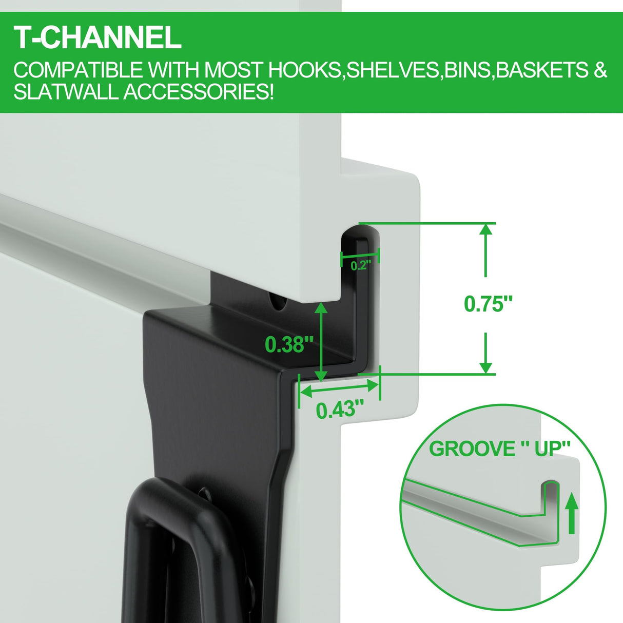 RELIANCER PVC Slat Wall Panels,4ft by 2ft (8 sqft) Garage Wall Organizer Storage System,Interlocking Slatwall Paneling Sheets,Workshop Slatwall RELIANCER