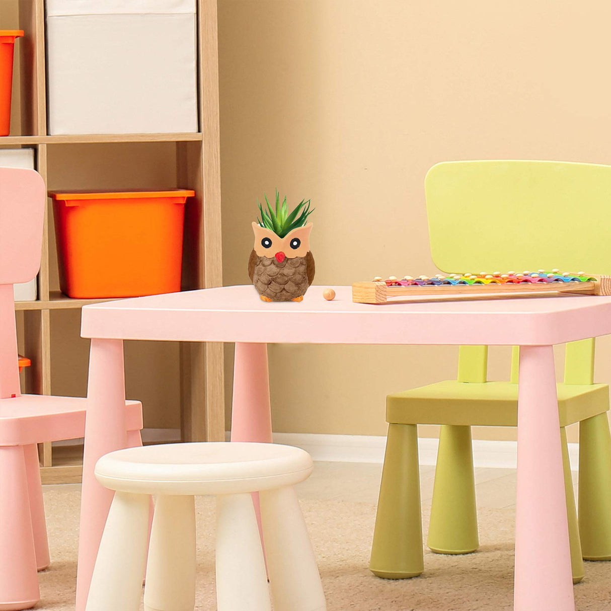 6 Sets DIY Ceramic Owl Succulent Pots Figurines Paint Craft Kit Unpainted Ceramic Bisque Paintable Owl Ceramic Flowerpots with Drainage Hole Ready to Winlyn