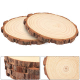 20 PCS 4.7-5.5 Inch Natural Wood Slices, Unfinished Pine Wood Circles with Barks for Coasters, DIY Crafts, Christmas Rustic Wedding Ornaments and GNIEMCKIN