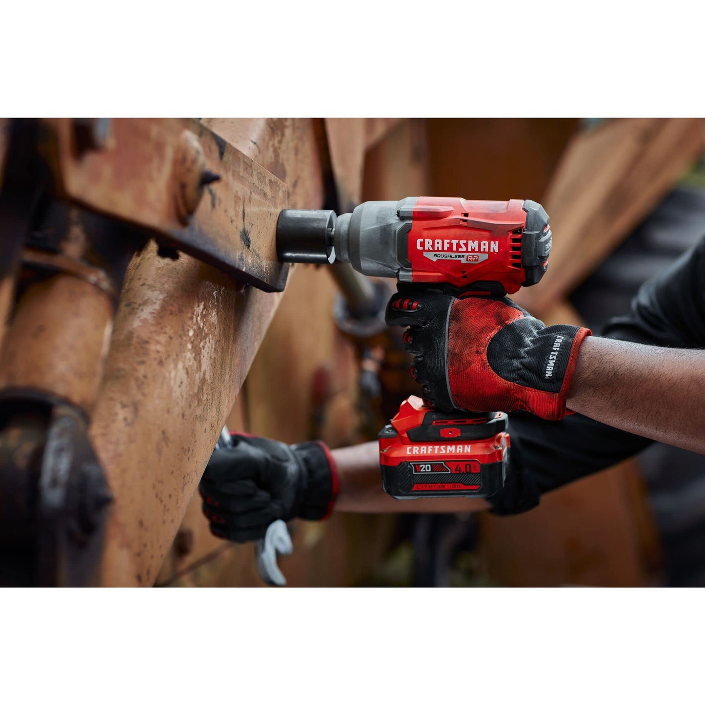 Craftsman Impact Wrench, 1/2 Inch, High Torque, Battery and Charger Included (CMCF940M1) - WoodArtSupply