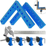 YAOSAN upgrade 90 Degree Positioning Squares Right Angle Clamping squares Clamps Aluminum Alloy Woodworking Carpenter Corner Clamping Square 5.5" YAOSAN