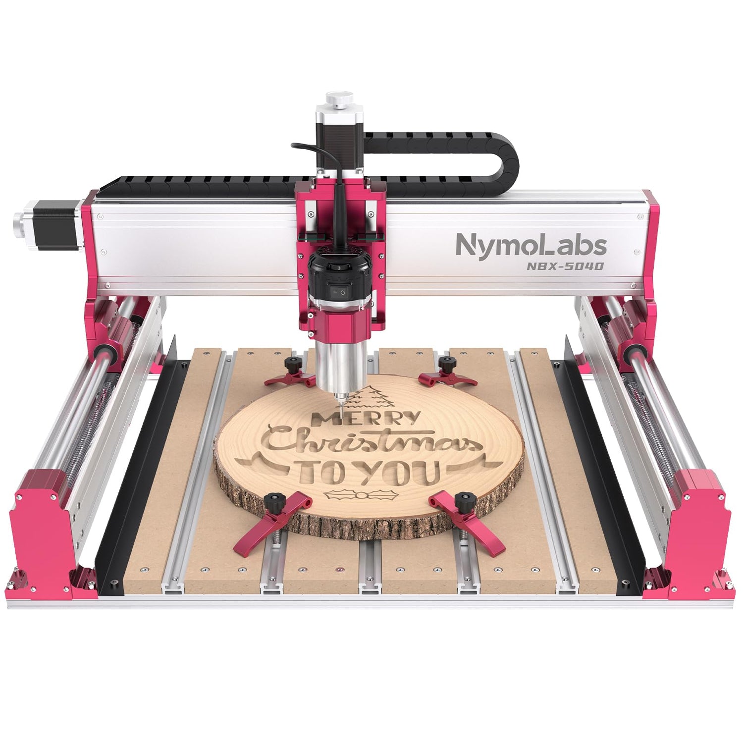NymoLabs NBX-5040 CNC Router Machine with Custom-Made 710W 7000-30000 RPM Trim Router Spindle & ER-11 Collet, Milling Engraving for Wood Acrylic NYMOLABS