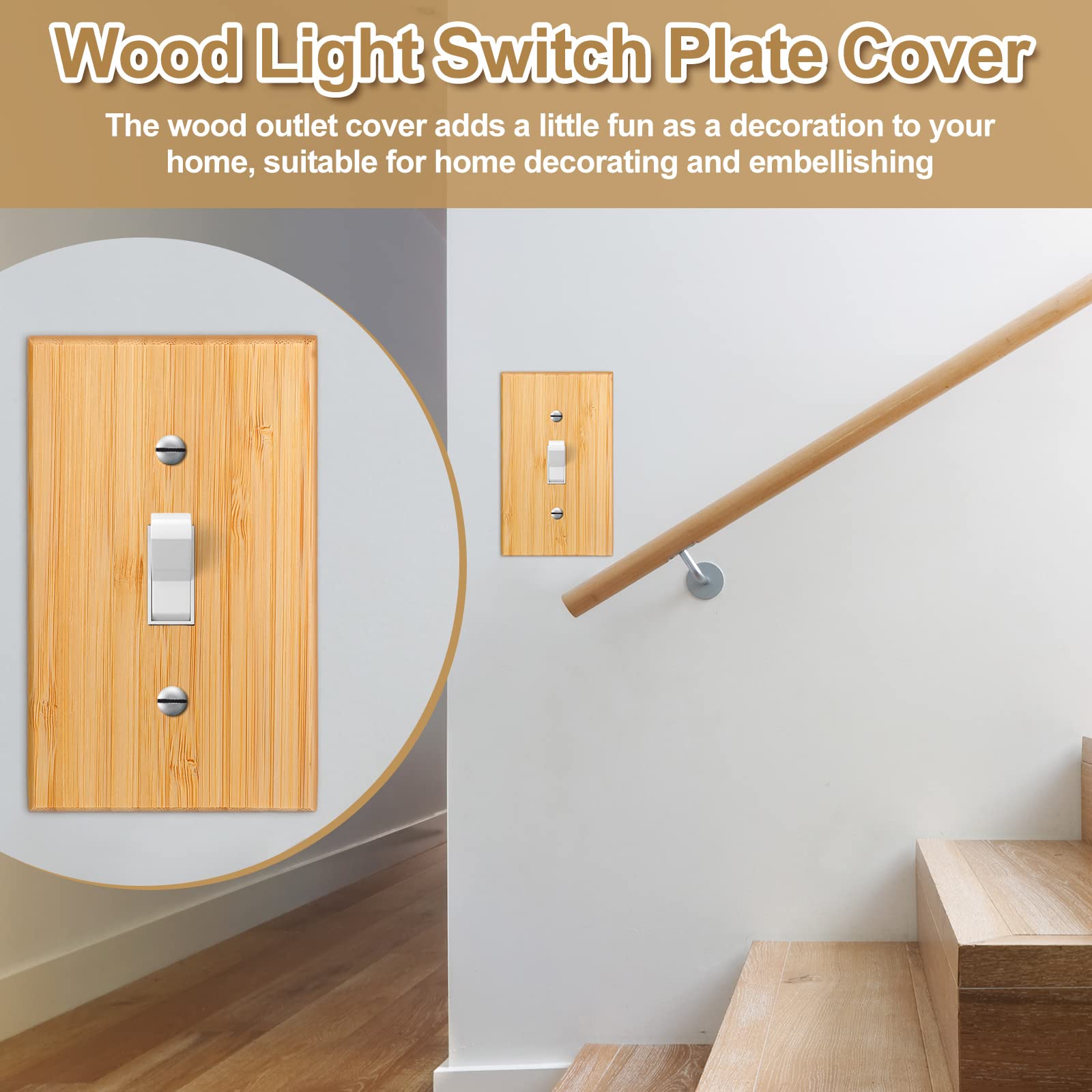 Wood Light Switch Plate Cover Decorative Electrical Outlet Covers