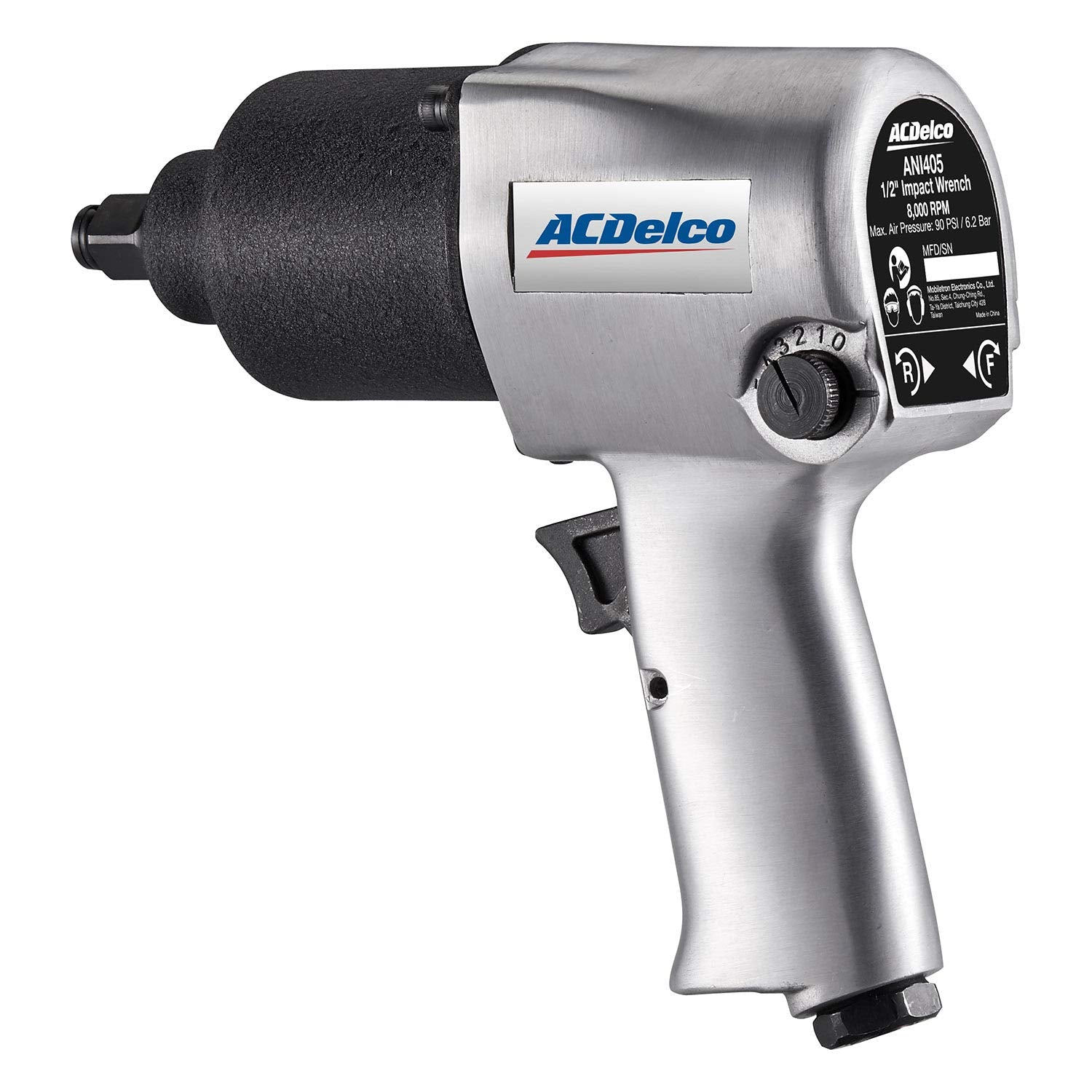 ACDelco ANI405A Heavy Duty Twin Hammer ½” 500 ft-lbs. 5-Speed Pneumatic Impact Wrench Tool Kit ACDelco
