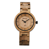BEWELL Wood Watches for Women, Handmade Wooden Watch with Lightweight Adjustable Wood Band, Natural Casual Fashion Quartz Wristwatch BEWELL