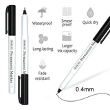 Shuttle Art Permanent Marker, 30 Pack Ultra Fine Point Black Permanent Marker set, Works on Plastic,Wood,Stone,Metal and Glass for Doodling, Marking Shuttle Art