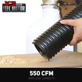 BUCKTOOL 1HP 6.5AMP Wall-mount Dust Collector with Remote Control and 2-micron Dust Filter Bag 550CFM Air Flow DC30A-1 Bucktool