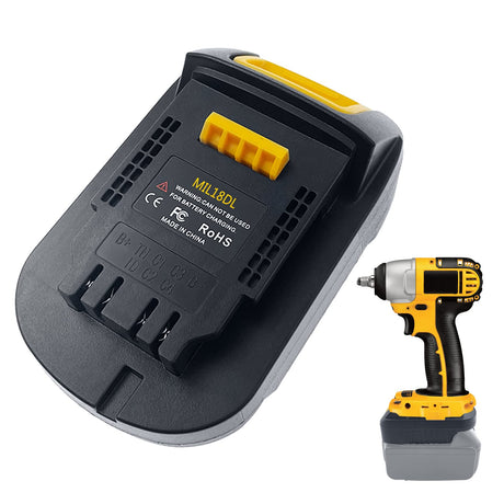 Fybemax Battery Adapter MIL18DL for Milwaukee 18V M18 Battery to Convert for Dewalt 18V 20V Max XR Tool Use (Adapter Only) Fybemax