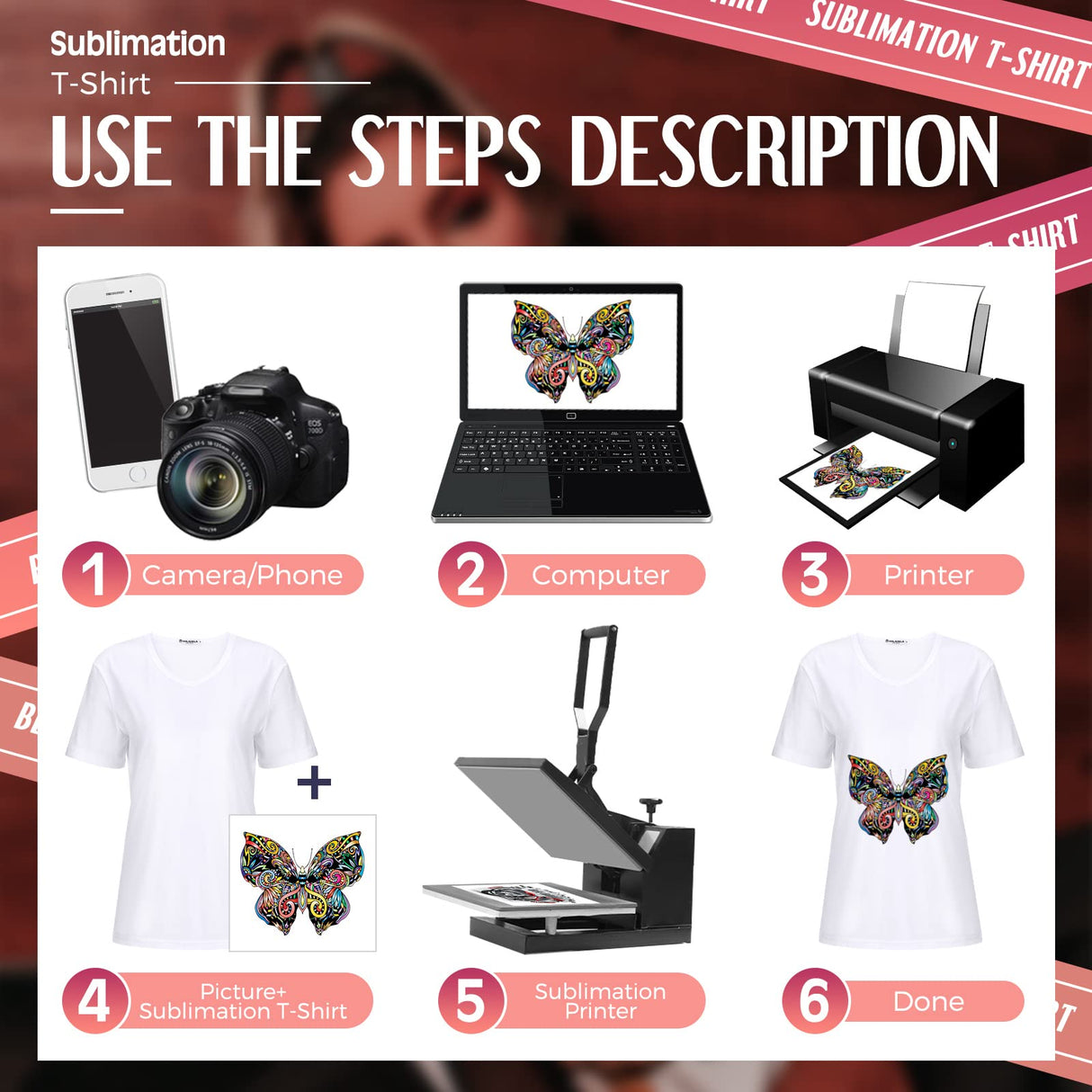 Women's V-Neck Sublimation T-Shirt 4-Pack - Blank White Short Sleeve Shirts (Small) Tarpop