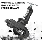 Universal Table Vise 3 Inch, Home Vise Clamp-on Portable Bench Clamp, 360° Swivel Base Clamps Fixed Tool for Woodworking, Handcraft Creations, CMOOD