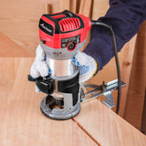 AVID POWER 6.5 Amp 1.25 HP Compact Router Tools for Woodworking, Fixed Base Wood Router with Trim Router Bits, 6 Variable Speeds, Edge Guide, Roller AVID POWER