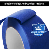 TAPEBEAR Multi-Surface Painter's Tape, UV Anti Residue Free Blue Tape, Wall Painting Masking Tape with Sharp Lines for Indoor Outdoor Painting, 1.88 TAPEBEAR