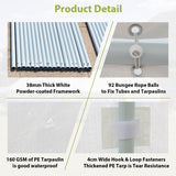 DetalleGo 20’ x 40’ Outdoor Heavy-Duty Party Tent, Upgraded Galvanized Gazebo Wedding Canopy Big Tents with 3 Storage Bags, Event Shelter Tent for DetalleGo