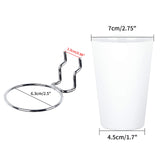 Kuhome 6 Sets Pegboard Hooks with Pegboard Cups, Ring Style Pegboard Bins with Rings, Pegboard Cup Holder Accessories for Organizing Storage (White) Kuhome