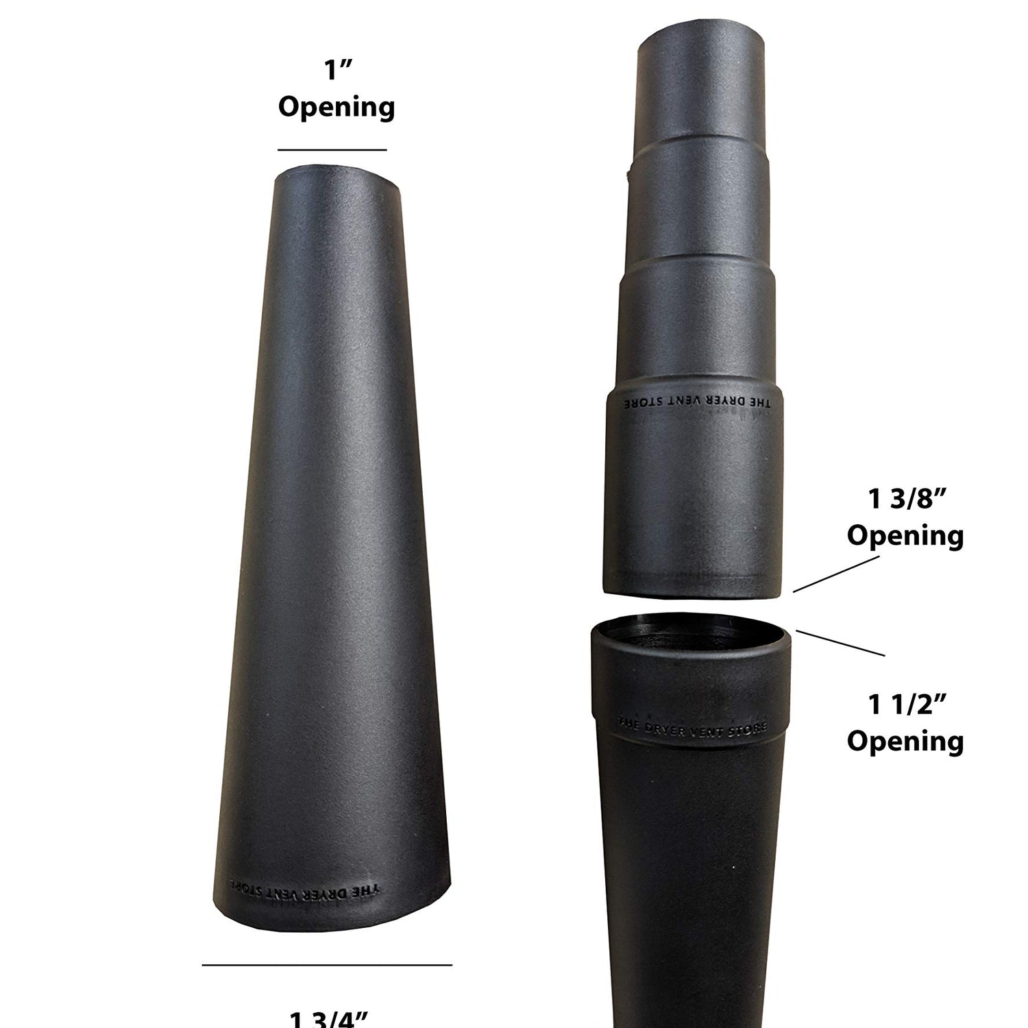 TDVS Universal Vacuum Hose Adapter Kit Reducer Attachment Designed to Fit More Vacuums Than Any Other Adapters - Fits 1 1/16 to 1 3/4 inches -3 The Dryer Vent Store