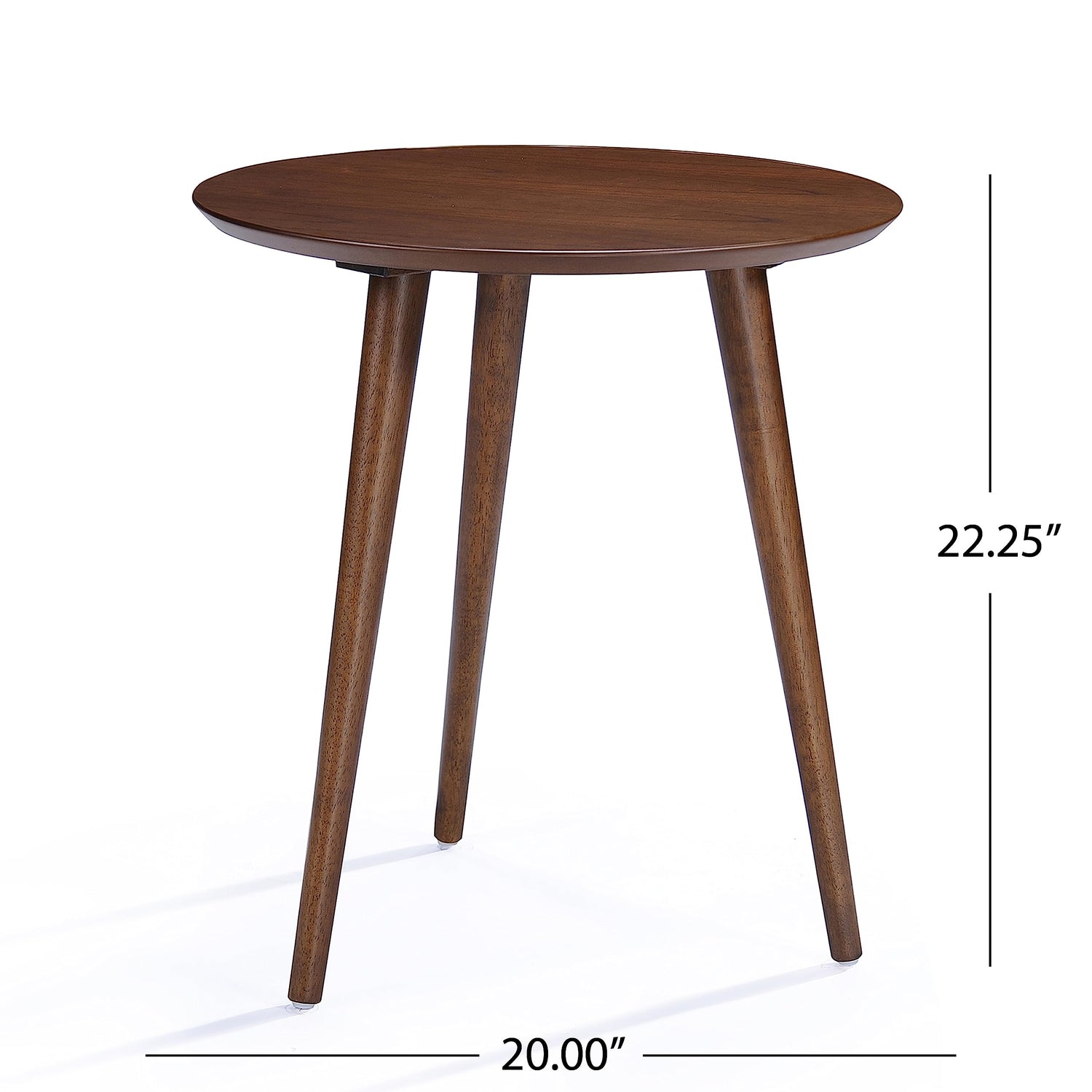 GDFStudio Evangeline Finished Wood End Table w/Faux Wood Overlay (Natural Walnut) GDFStudio