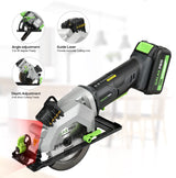 GALAX PRO Circular Saw and Reciprocating Saw Combo Kit with 1pcs 4.0Ah Lithium Battery and One Charger, 7 Saw Blades and Tool Bag GALAX PRO
