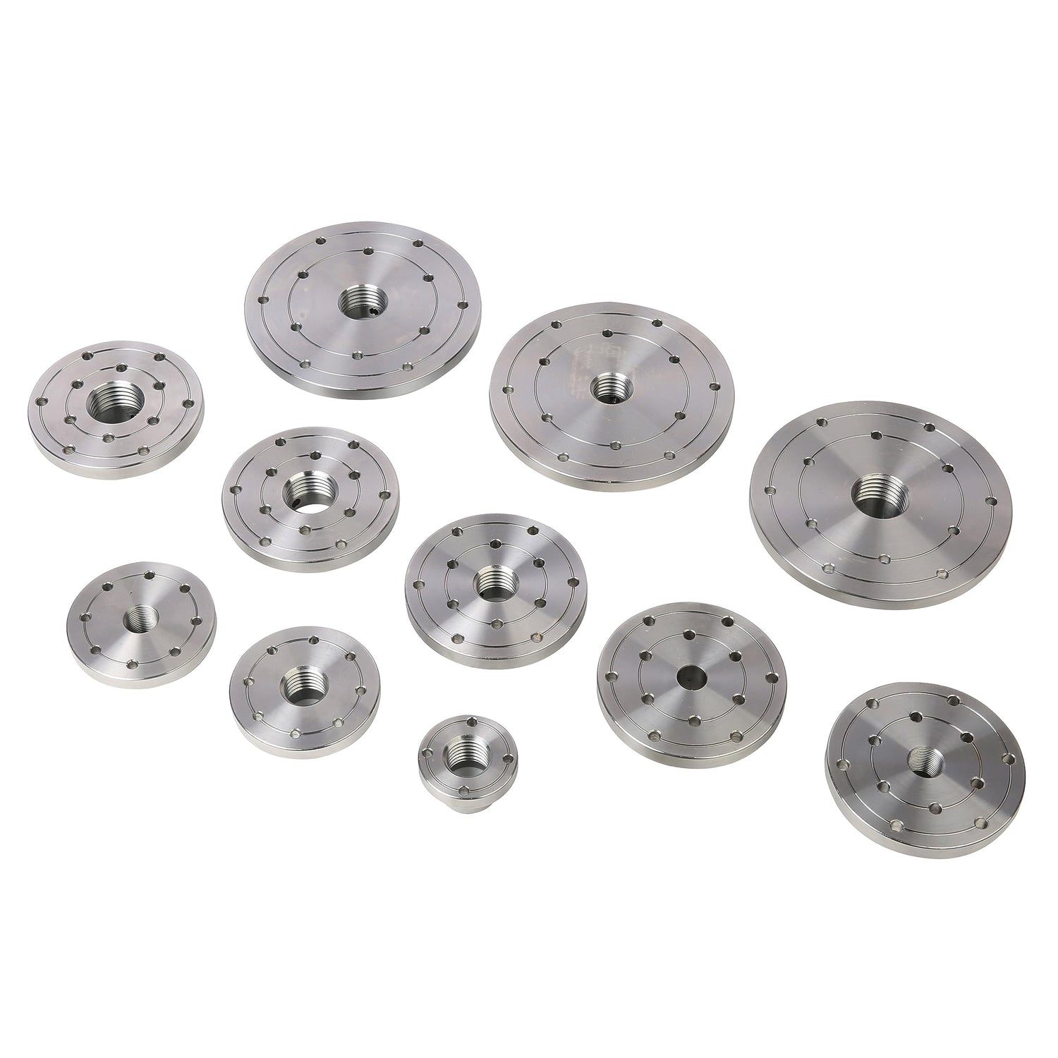 VINWOX 3" Wood Lathe Steel Faceplate, 1”x8TPI Spindle Thread Woodworking Machine Chuck Face Plate VINWOX