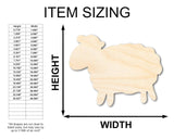 Unfinished Wood Cute Sheep Shape - Craft - up to 36" 18" / 1/8" 24 Hour Crafts
