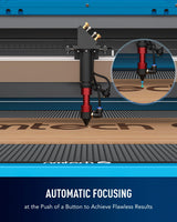 OMTech 130W CO2 Laser Engraver with LightBurn & Water Chiller, 35x55 Inch Laser Cutting Engraving Machine with Autofocus Autolift 3 Way Pass Air OMTech