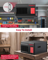 Ecomax MCF03 Air Filtration System, 3-Speed Hanging Ceiling Dust Collectors for Woodworking, Remote Controlled Dust Collection Systems for Shop ECOMAX