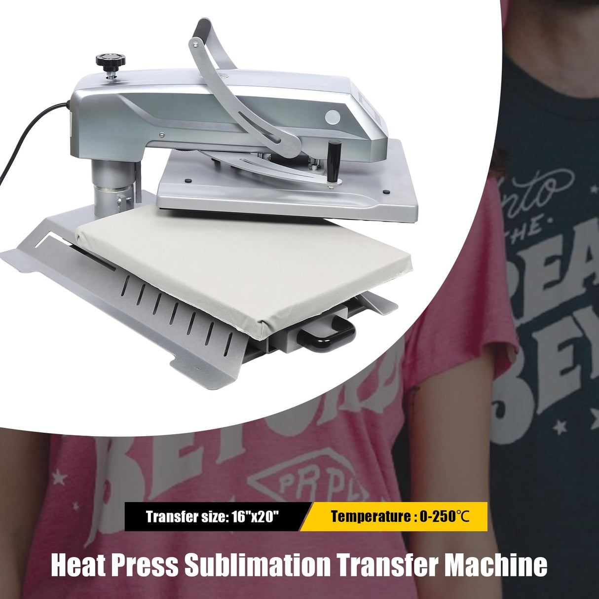 Swing Away Heat Press Machine with Digital Control, 15x15 inch Heat Press Machine for T Shirts Printing Machine Manual Sublimation Transfer Printer Gworobie