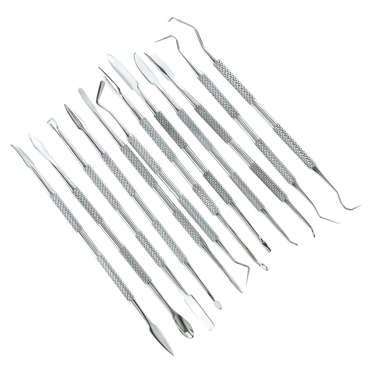 Stainless Steel Wax Carvers Set, Polymer Pottery Clay Spatula Carving Tool for Modeling, Sculpting and Shaping, Set of 12 TIT COOPOPE