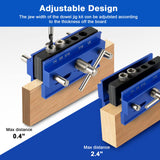 Self Centering Dowel Jig Kit, Drill Jig for Straight Holes Biscuit Joiner Set, Adjustable Drilling Guide Wood Working Tools with 3 Drill and 6 Drill Lieberwell