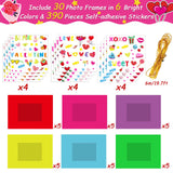 chiazllta 30 Packs Valentine’s Day Picture Frame Craft Kits for Kids Valentines DIY Craft Heart Art Valentine’s Day Party Decoration Favor Home chiazllta